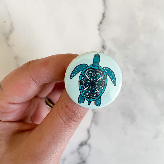 Sea Turtle Button / Badge (Buy 4 Get 1 FREE)
