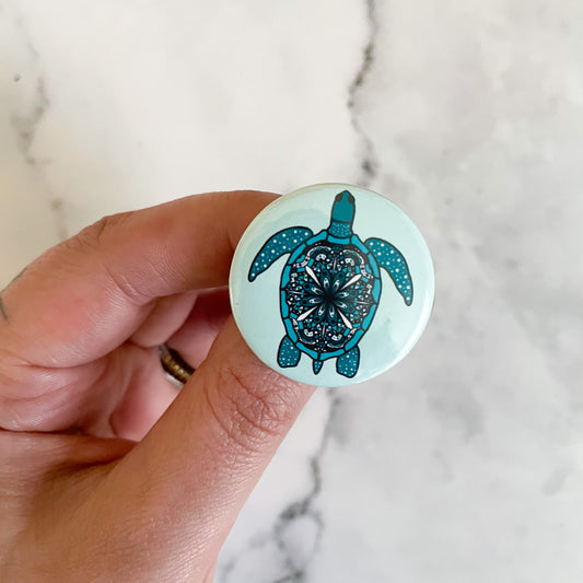 Sea Turtle Button / Badge