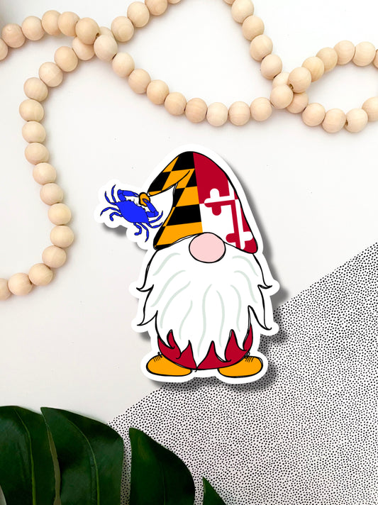 Maryland  Gnome Sticker 5"