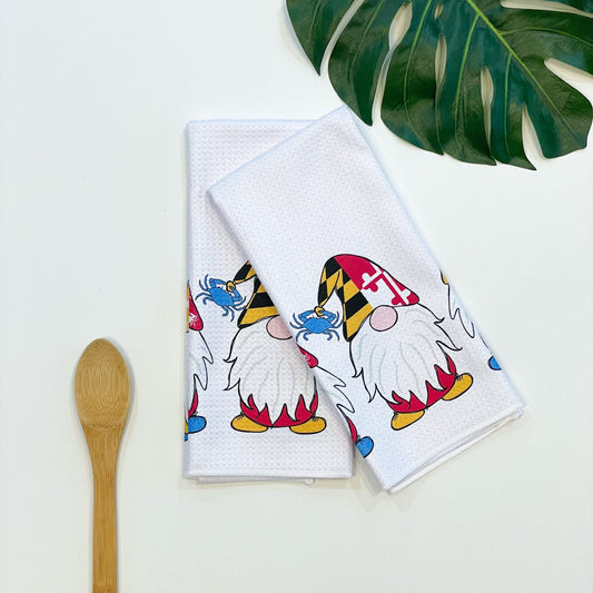 Maryland Garden Gnome Kitchen Waffle Towel