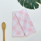 Pink Flowers Patterned Waffle Kitchen Dish Towel