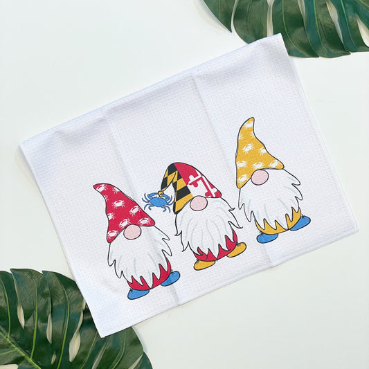 Maryland Garden Gnome Kitchen Waffle Towel