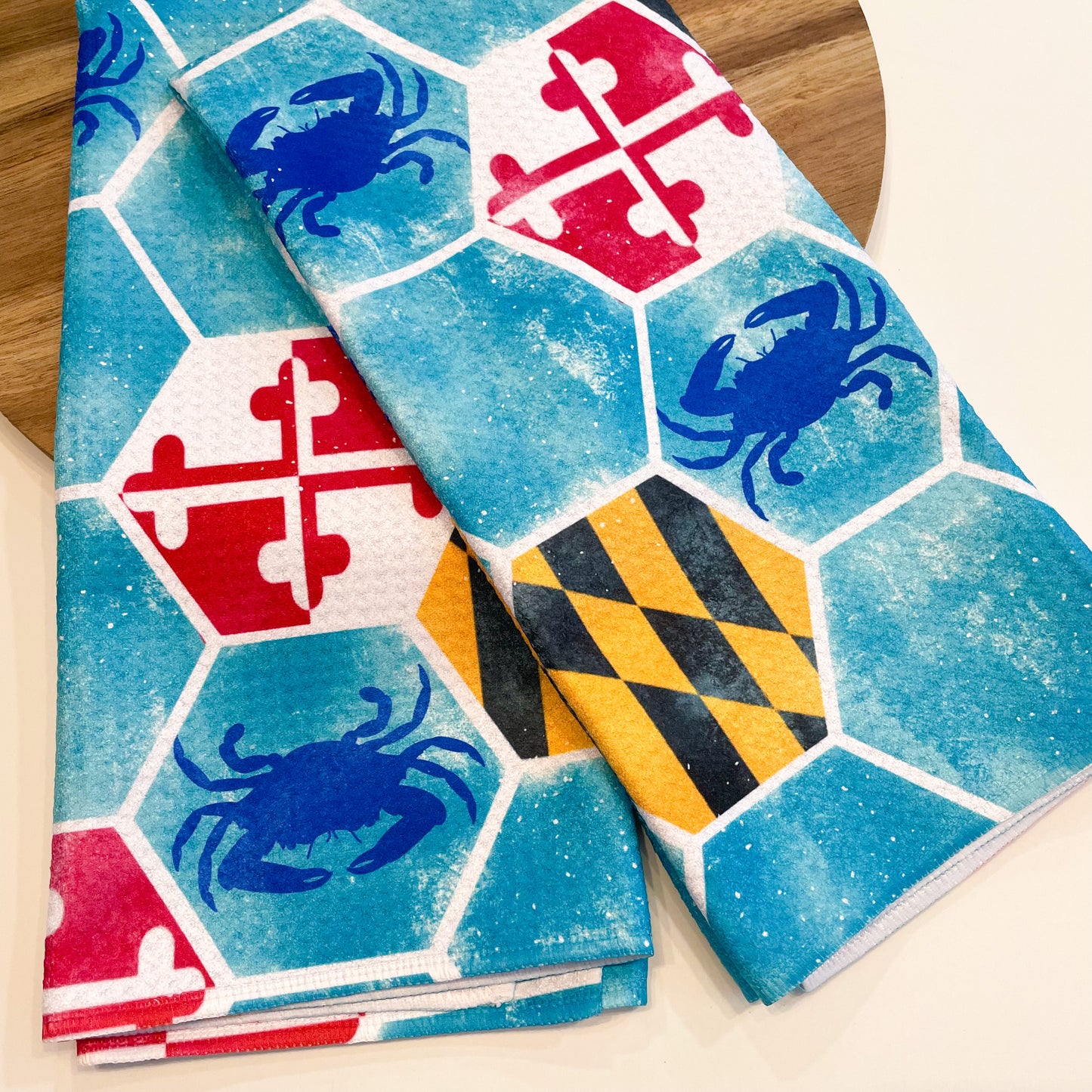 Maryland Honeycomb Patterned Waffle Kitchen Dish Towel