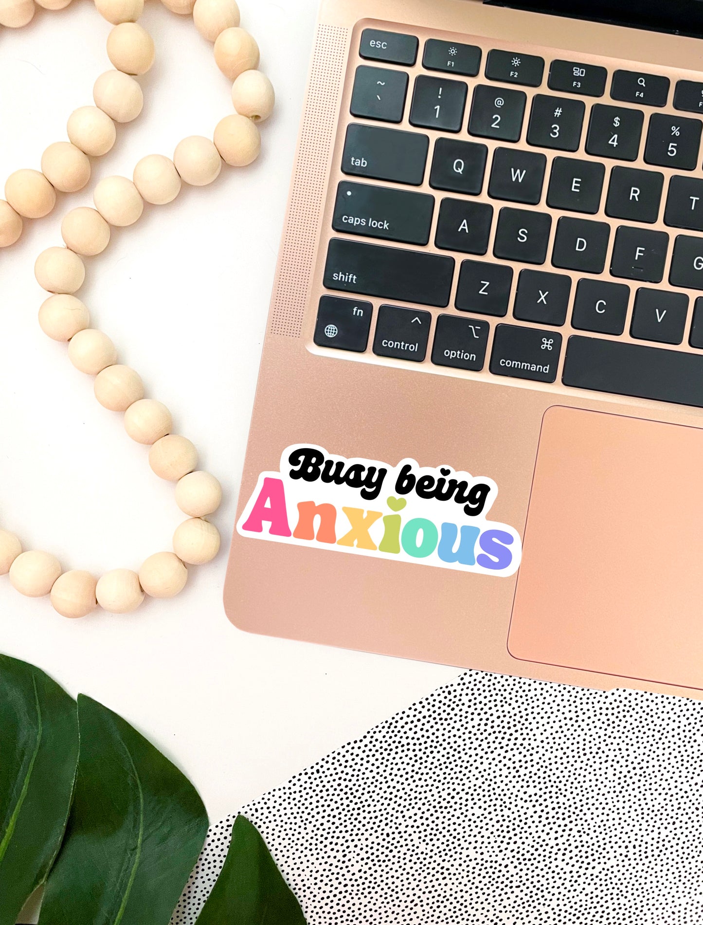 Busy Being Anxious Rainbow Sticker