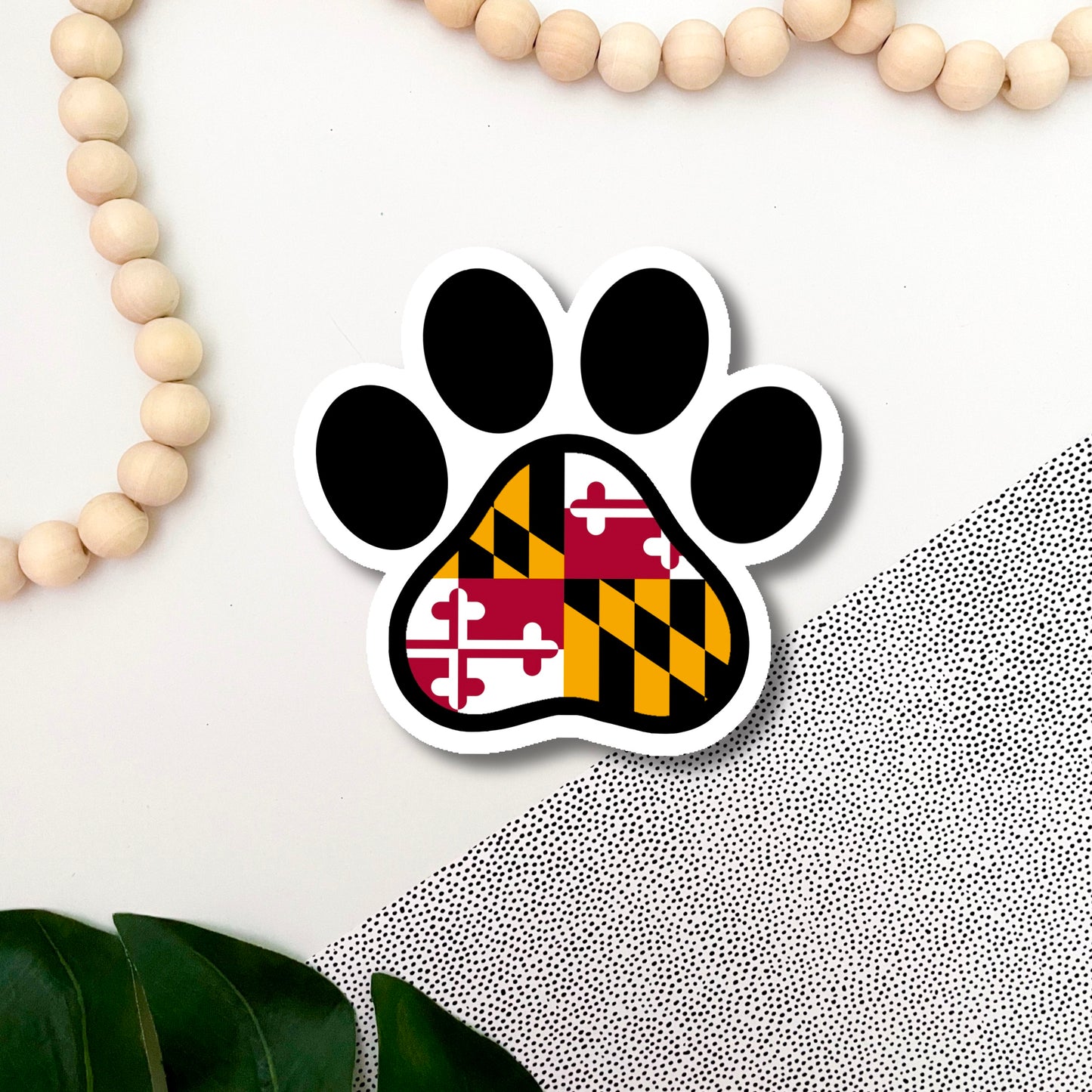 Maryland Dog Paw Sticker