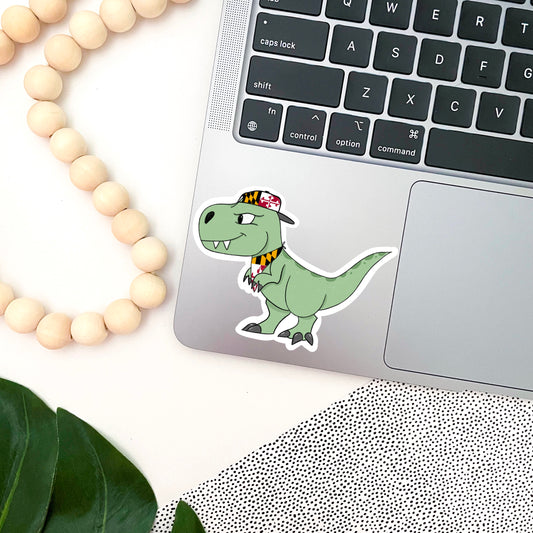 Maryland Hipster Dinosaur Sticker