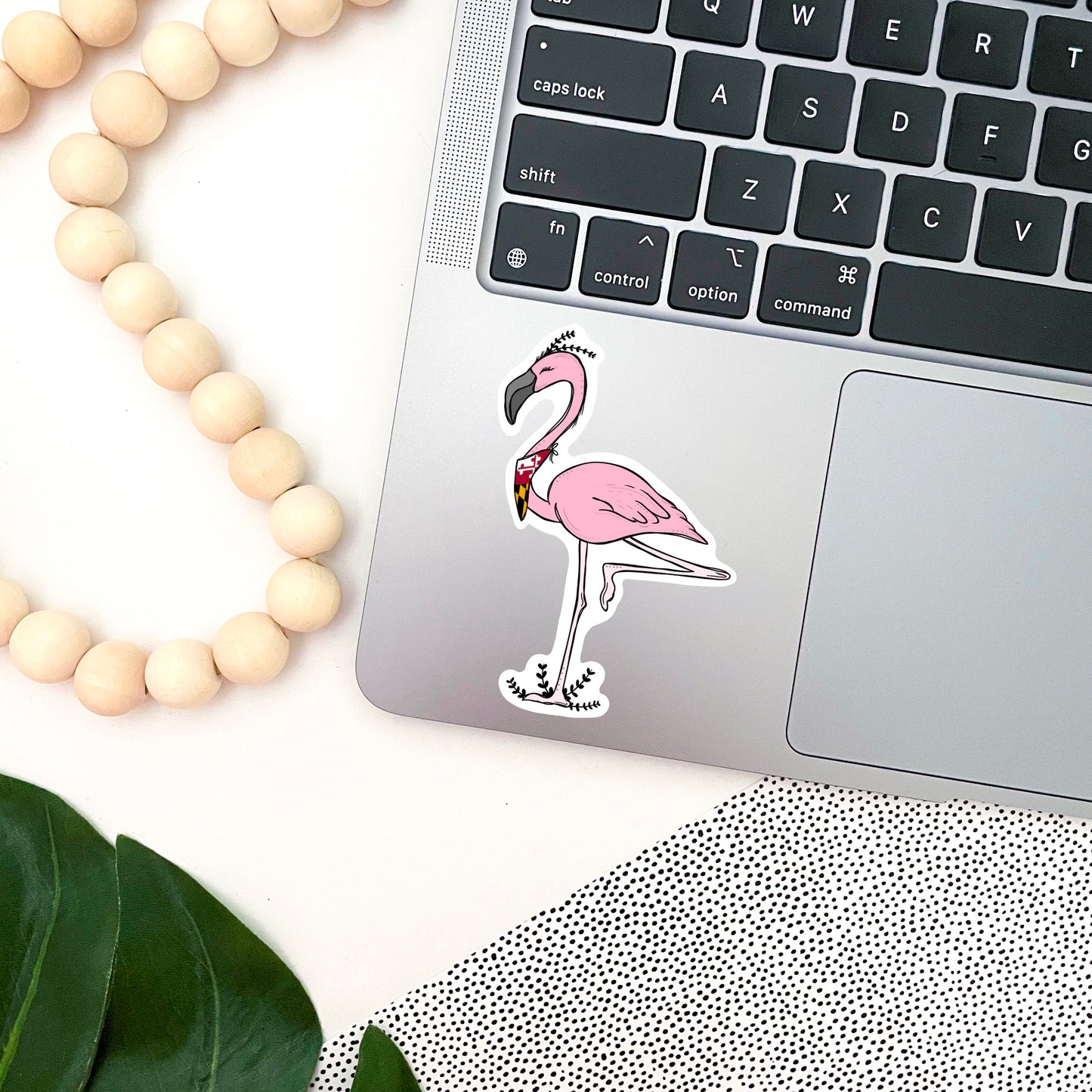 Maryland Hipster Flamingo Sticker