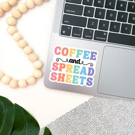 Coffee and Spreadsheets Excel Sticker