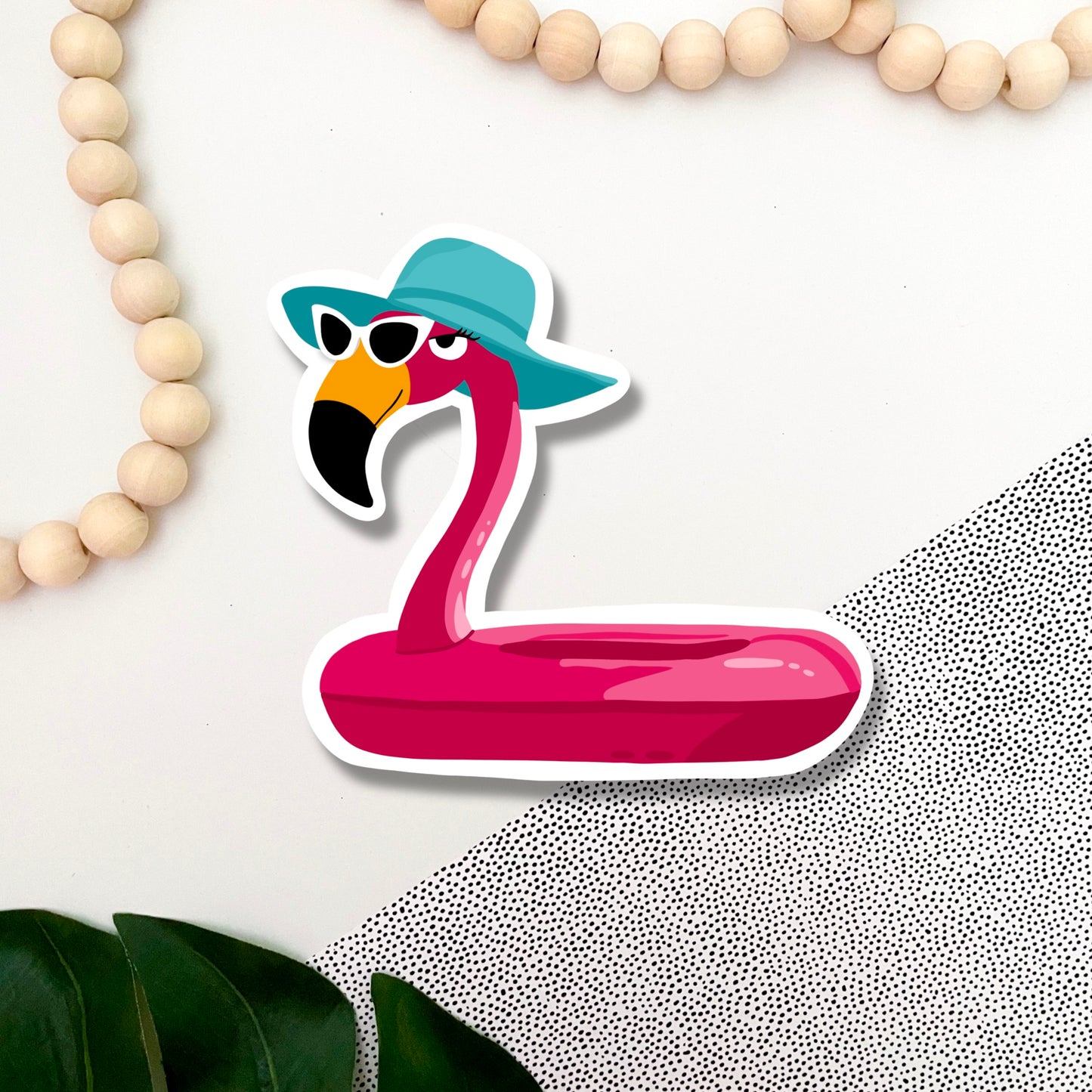 Flamingo Pool Float Sticker