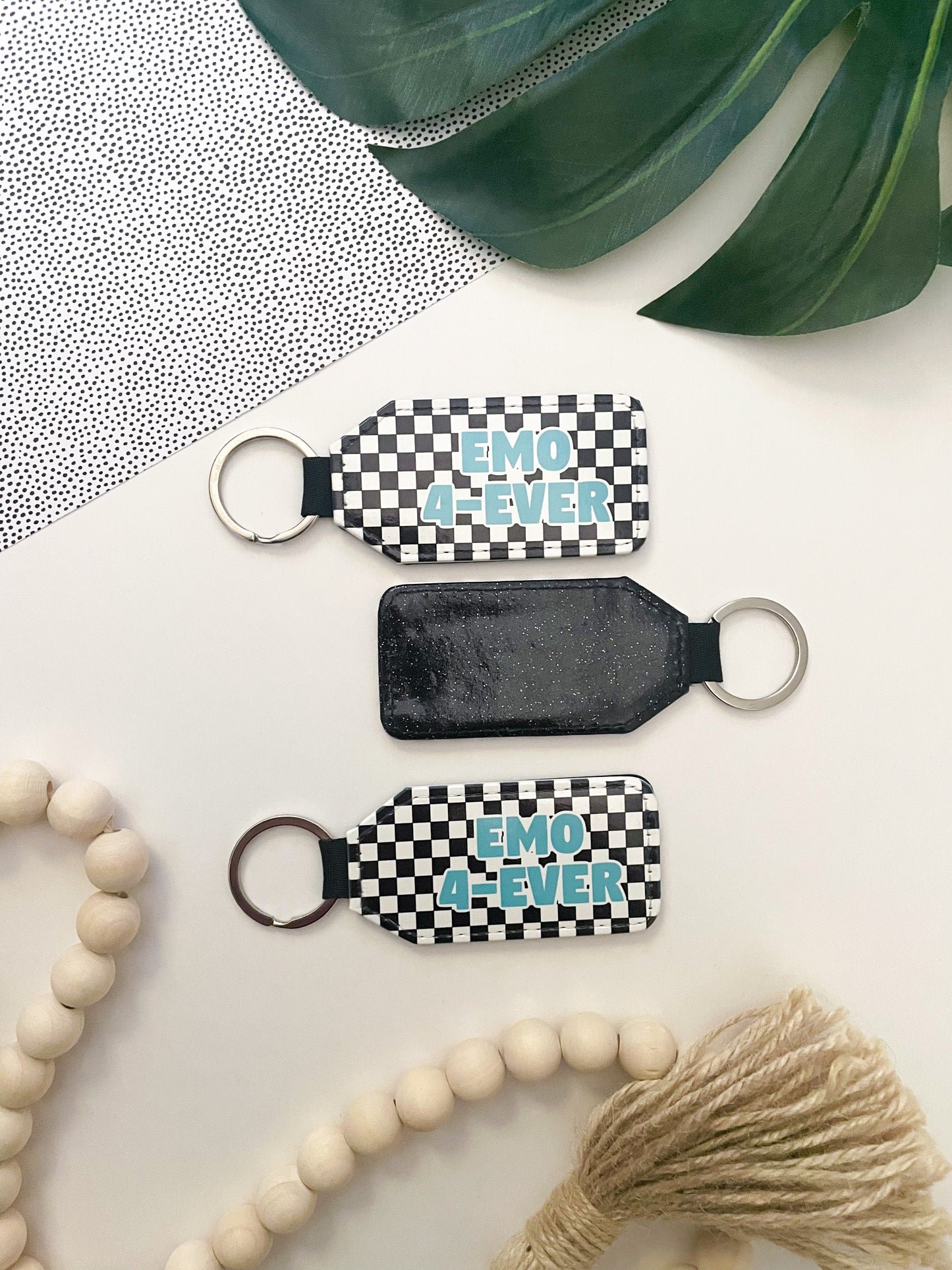 Emo 4-Ever Checkered Keychain